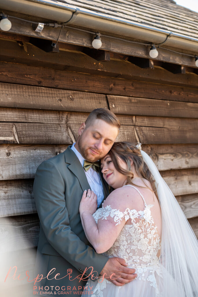 Photo of a bride and groom on their wedding day at Dodford Manor in Northampton
