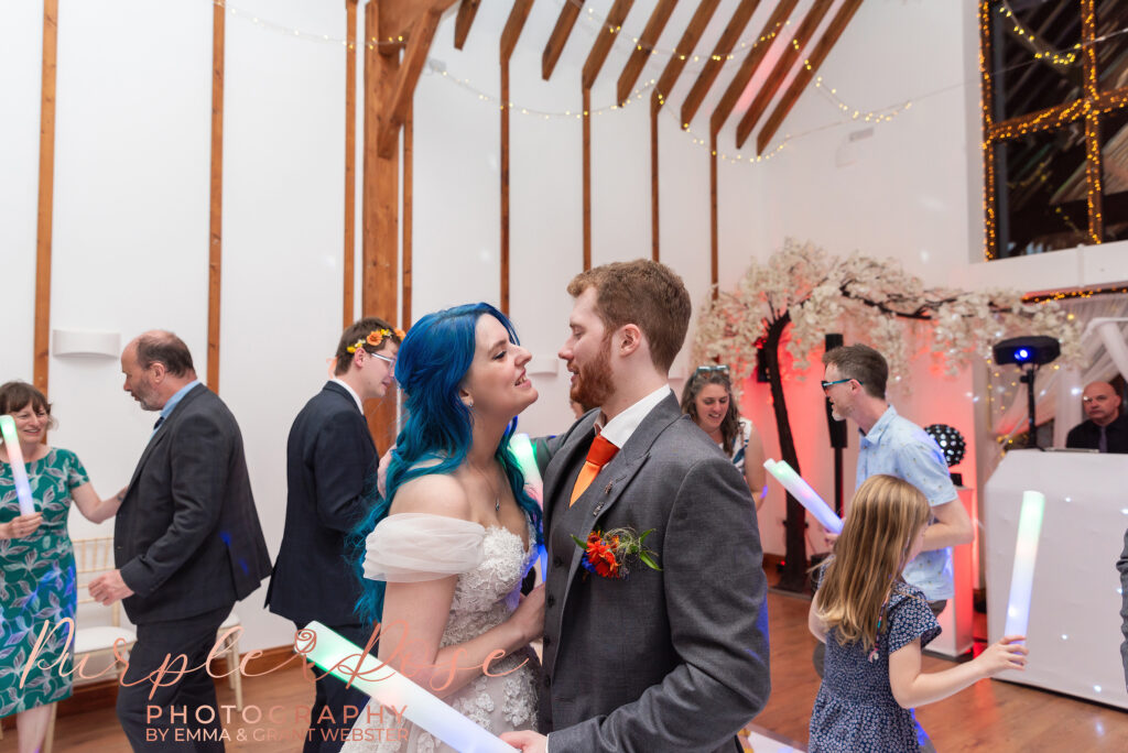 Photo of a bride and groom dancing on their wedding day in Milton Keynes