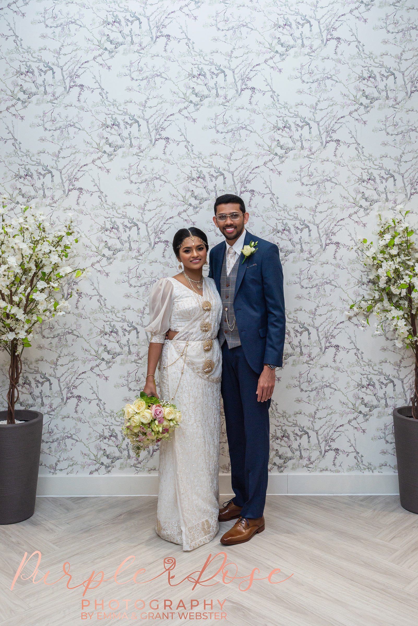 Photo of a bride and groom at Milton Keynes Registry Office